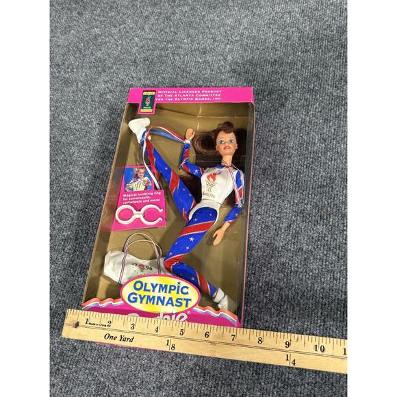 Vintage 1996 Olympic Gymnast Barbie Doll Atlanta Mattel 15125 New in Box USA - Picture 11 of 11
